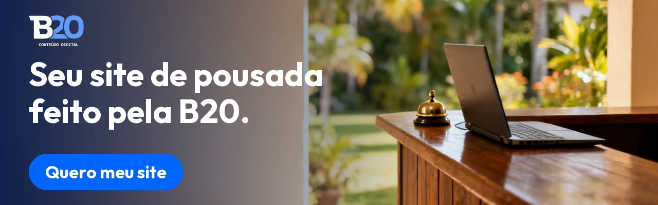 Seu site de pousada feito pela B20. Quero meu site.