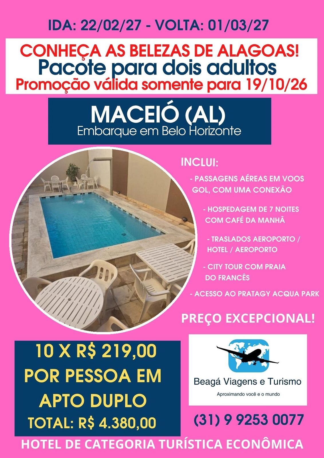 CONHEÇA AS BELEZAS DE ALAGOAS! (PREÇO EXCEPCIONAL)
